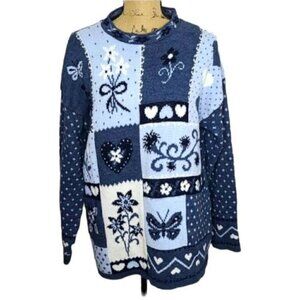 Vintage Kawaii Cute Cozy Heart Sweater